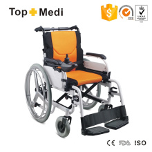 Складная электрическая инвалидная коляска Topmedi из алюминия с литиевой батареей для инвалидов